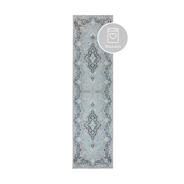 Tyrkysový prateľný koberec behúň 60x230 cm FOLD Colby - Flair Rugs
