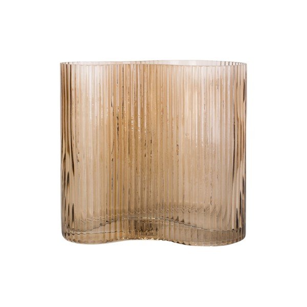 Svetlohnedá sklenená váza PT LIVING Wave, výška 18 cm-image-4