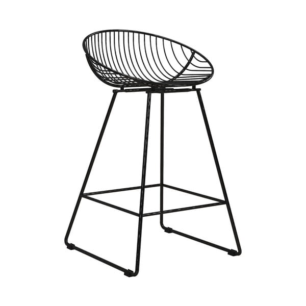 Čierna kovová barová stolička Ellis – CosmoLiving by Cosmopolitan