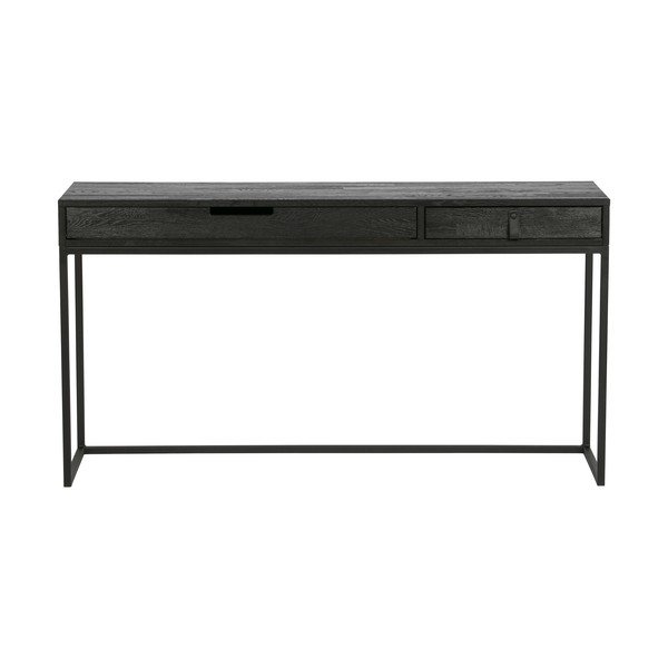 Pracovný stôl s doskou z jaseňového dreva so zásuvkami WOOOD Silas-image-2