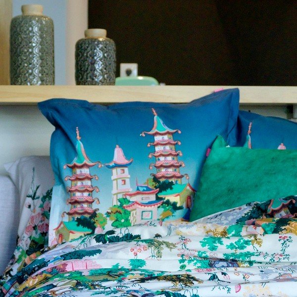 Obliečka na vankúš z čistej bavlny Happy Friday Temple, 60 × 60 cm-image-1