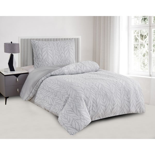 Sivé obliečky na jednolôžko zo žakára 140x200 cm Florida – My House-image-1