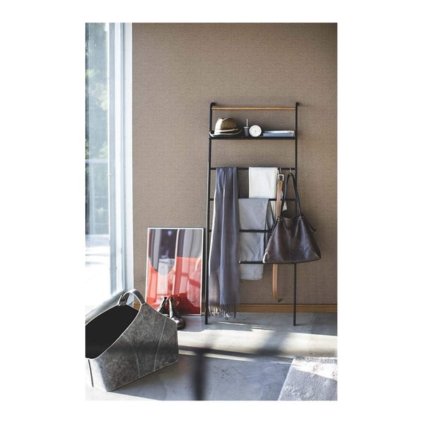 Čierny vešiak s poličkou YAMAZAKI Tower Ladder-image-2