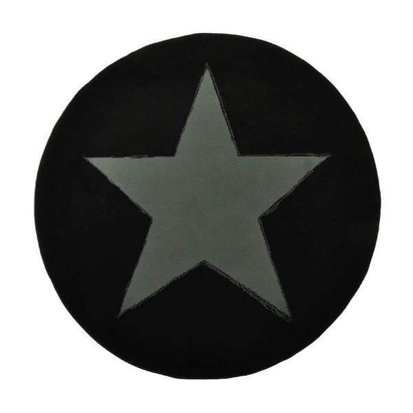 Detský čierny koberec Hanse Home Star, ⌀ 140 cm