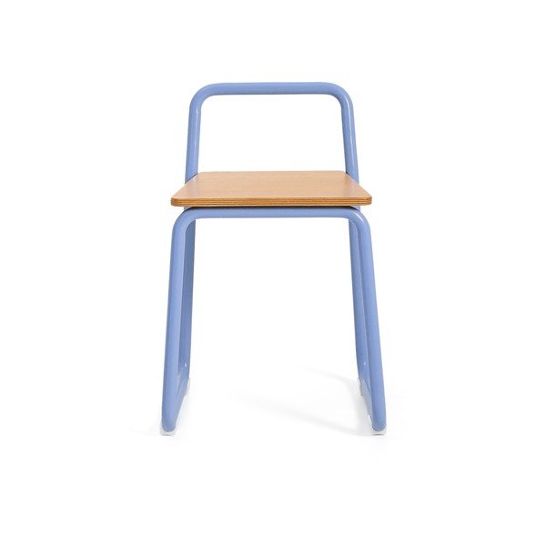 Modrá kovová detská stolička Tinn – Kave Home-image-2