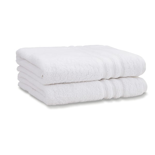 Biele froté bavlnené osušky v súprave 2 ks 90x140 cm Zero Twist – Catherine Lansfield