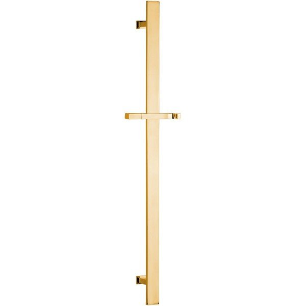 Nástenná mosadzná sprchová tyč v zlatej farbe s posuvným držiakom 70 cm – Sapho