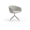 Svetlosivé čalúnené jedálenské kreslo s podrúčkami Add – Teulat