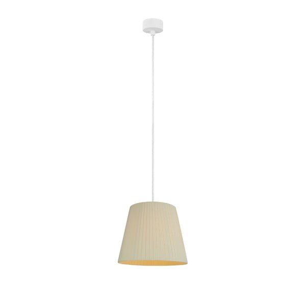 Krémové stropné svietidlo s bielym káblom Sotto Luce Kami, ∅ 24 cm