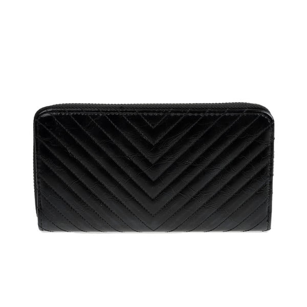 Čierna koženková peňaženka Carla Ferreri