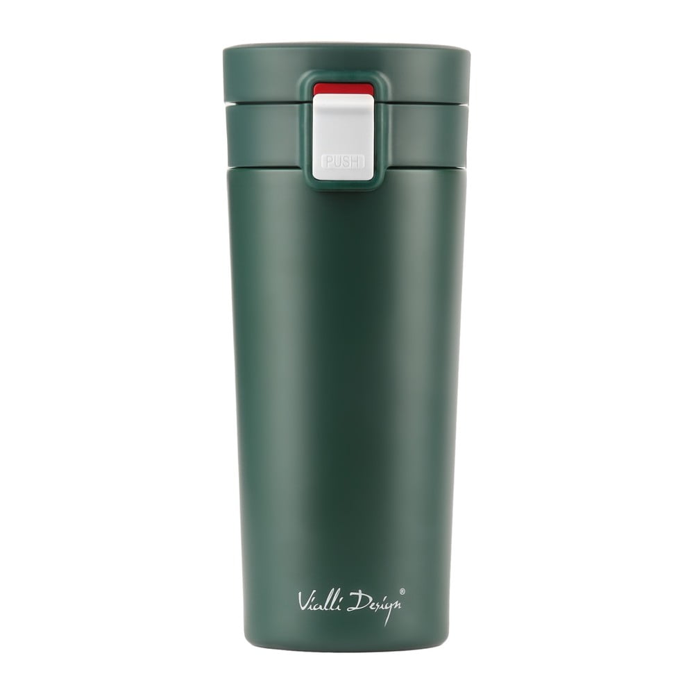 E-shop Zelený cestovný termohrnček Vialli Design Fuori, 400 ml