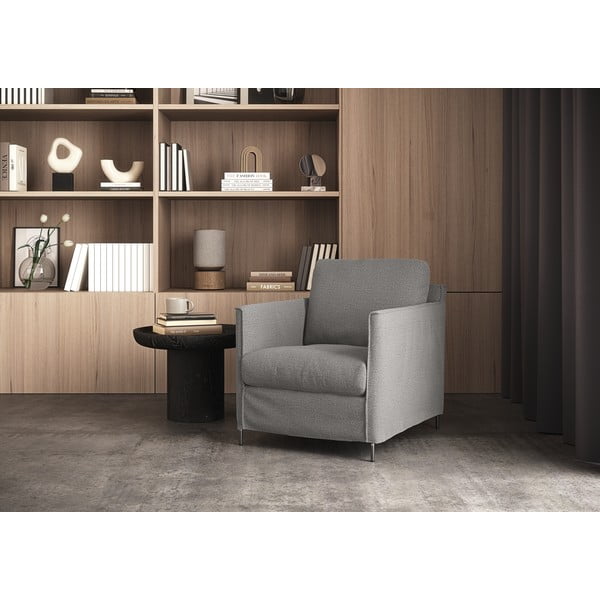 Sivé kreslo Petito – Furninova -image-1