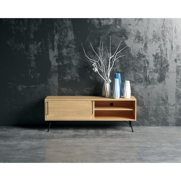 TV stolík s čiernymi nohami Woodman Ashburn-image-1