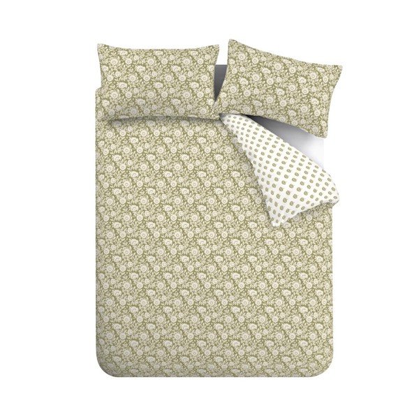 Biele/zelené obliečky na dvojlôžko 200x200 cm Tangier Floral – Pineapple Elephant-image-2