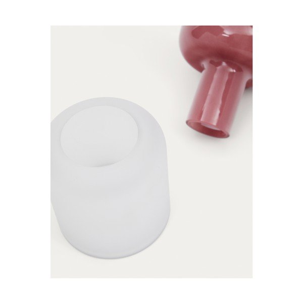 Ružová sklenená váza (výška  19 cm) Kelse – Kave Home-image-3