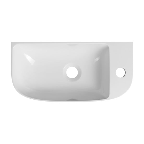 Biele umývadlo z liateho mramoru 44x22 cm Alga – Sapho-image-3