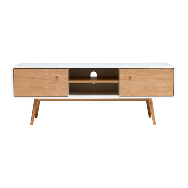 TV stolík z dreva bieleho duba Unique Furniture Turin