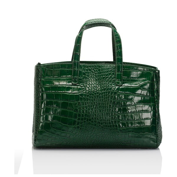 Zelená kožená kabelka Lisa Minardi Brassa