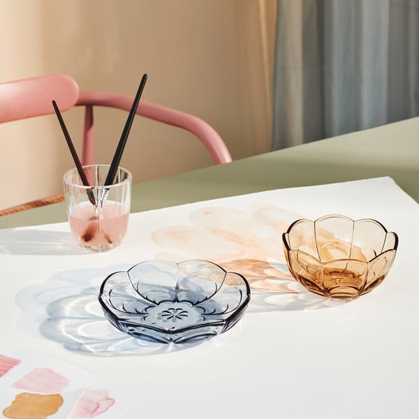 Svetlomodré dezertné sklenené taniere v súprave 2 ks ø 16 cm Lily - Holmegaard-image-4