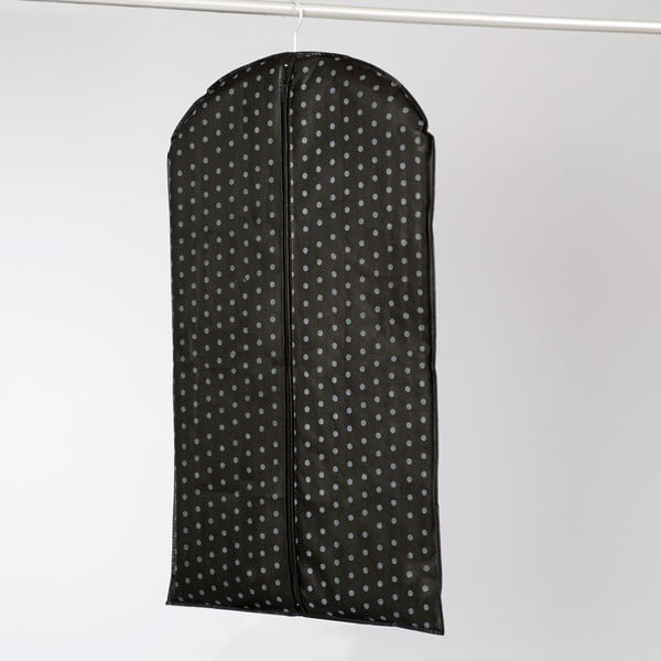 Čierny závesný obal na šaty Compactor Garment, dĺžka 100 cm