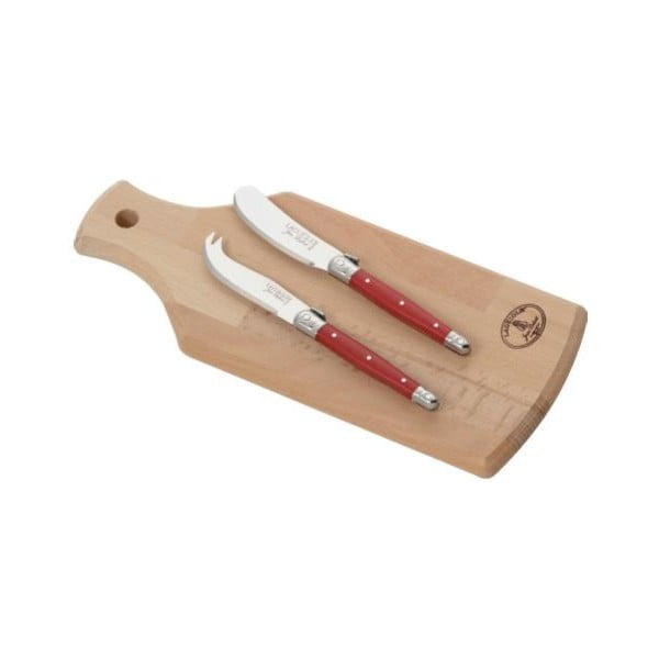 Set 2 nožov na syry a doštičky z bukového dreva Jean Dubost