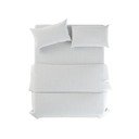 Biele ľanové obliečky na jednolôžko 135x200 cm Blanco – Native Natural