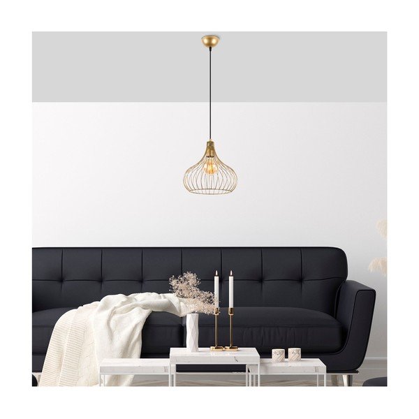 Závesné svietidlo s kovovým tienidlom ø 22 cm Teldemia – Opviq lights-image-1