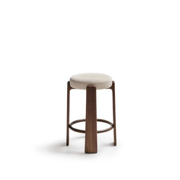 Béžová/v tmavo prírodnej farbe barová stolička z jaseňového dreva (výška sedadla 75 cm) Granite – Kave Home-image-2