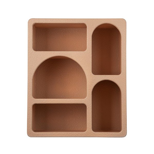 Poschodová polica v terakotovej farbe 40 cm Creamy – Bizzotto-image-1