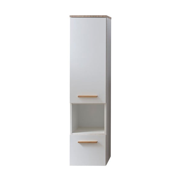 Biela vysoká závesná kúpeľňová skrinka 30x123 cm Set 931 - Pelipal