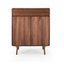 Hnedá komoda z orechového dreva 90x110x45 cm Fawn – Gazzda