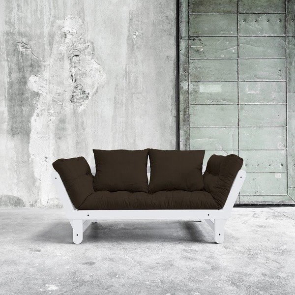 Rozkladacia pohovka Beat White/Choco Brown-image-2