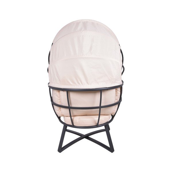 Béžové kovové záhradné kreslo Delos – Garden Pleasure-image-2