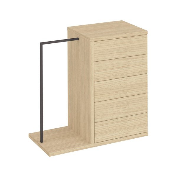 Nízka šatníková skriňa v dekore duba 105x113 cm Hugo - TemaHome - TemaHome-image-2