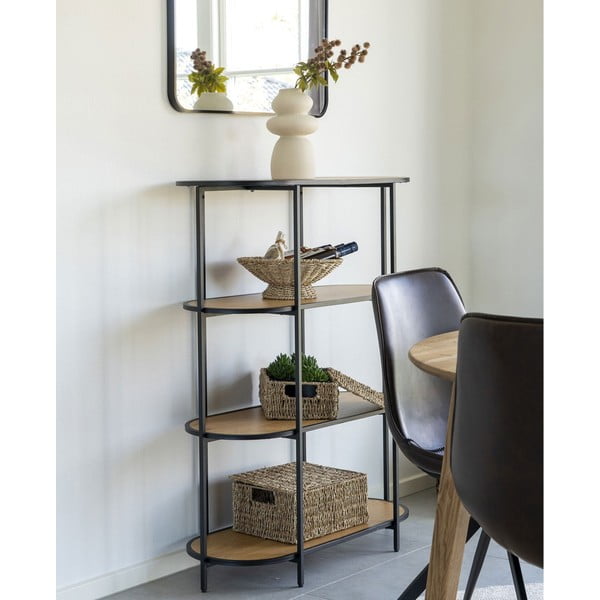 Čierna knižnica v dekore duba 36x111 cm Vita - House Nordic-image-1