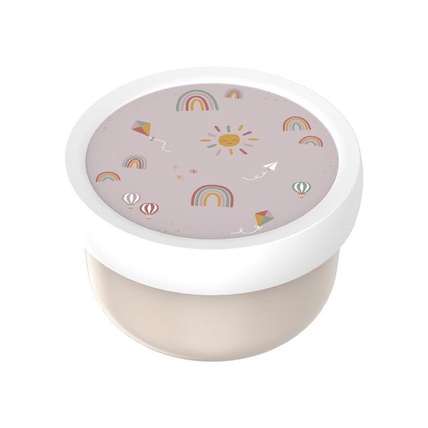 Béžový plastový detský desiatový box Sunshine & Rainbow – Mepal