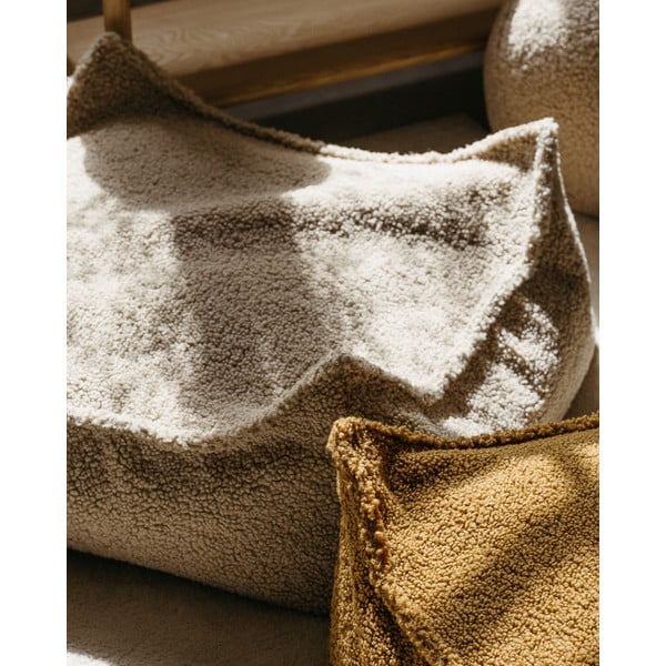 Hnedý detský sedací vak z textílie buklé Square – Wigiwama-image-3