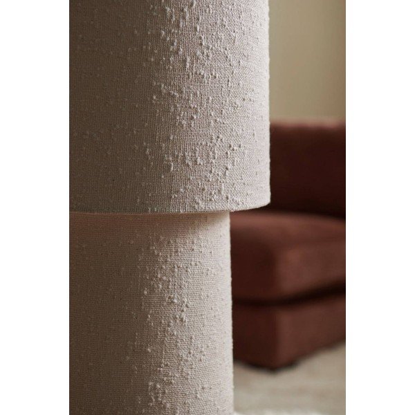 Krémovobiela stojacia lampa z materiálu bouclé (výška  119 cm) Philo – Ellos Home-image-2
