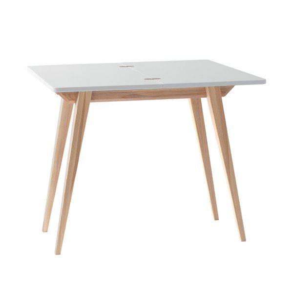 Rozkladací jedálenský stôl s prídavnou doskou s bielou doskou 90x45 cm Envelope – Ragaba-image-3