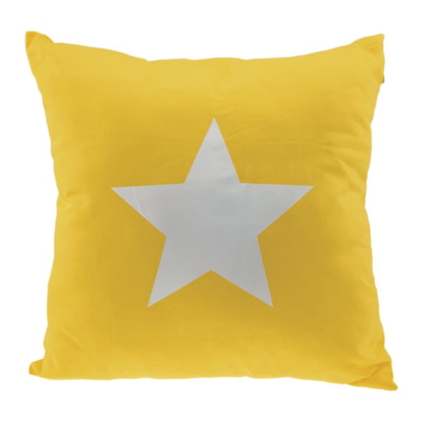 Žltý vankúš Incidence Star, 40 x 40 cm