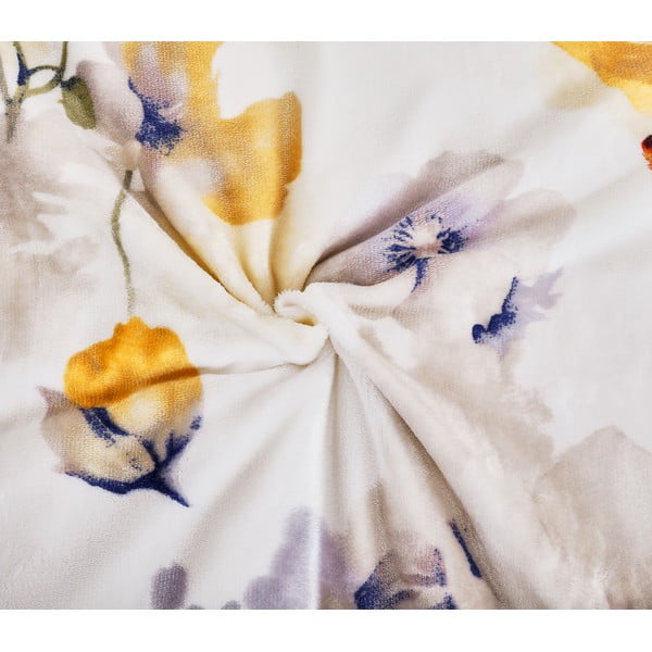 Biele mikroplyšové obliečky na jednolôžko 140x200 cm Blossom – My House-image-4