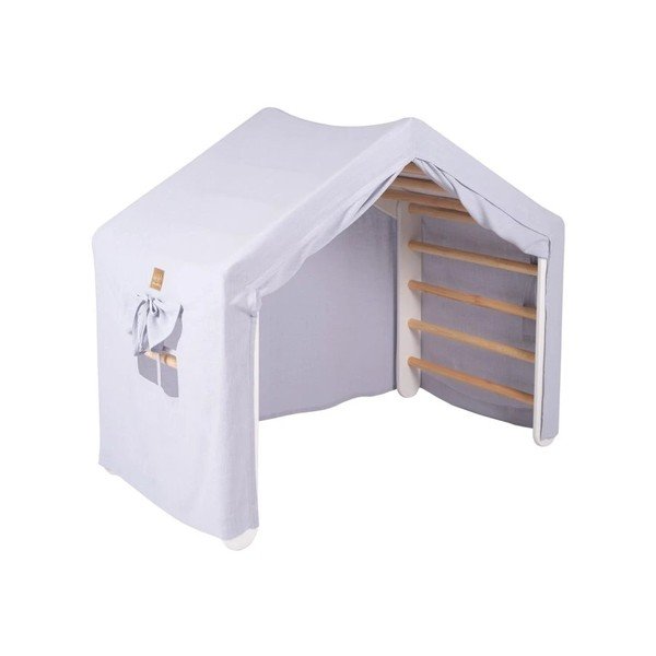 Svetlomodrý/v prírodnej farbe pikler trojuholník z borovicového dreva 112x61x94 cm Montessori – Meowbaby-image-3