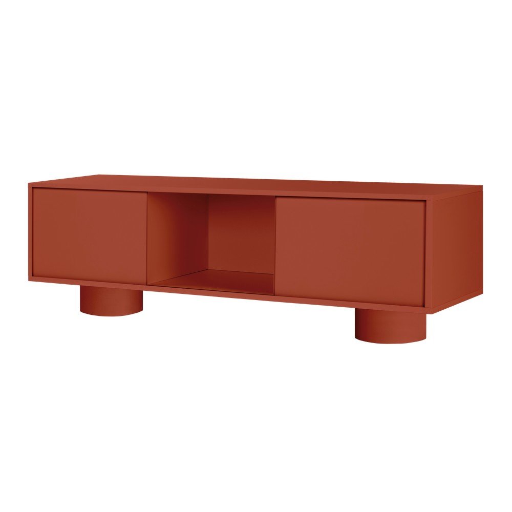 E-shop TV stolík v terakotovej farbe 160x48x42 cm Taro – noo.ma