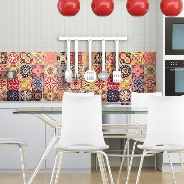 Sada 30 dekoratívnych samolepiek na stenu Ambiance La Valette, 15 × 15 cm-image-1