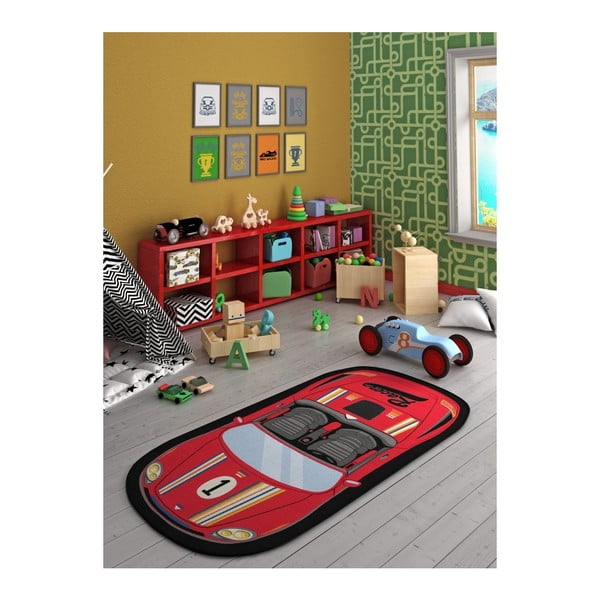 Detský koberec Speed Racer Red, 100 × 200 cm