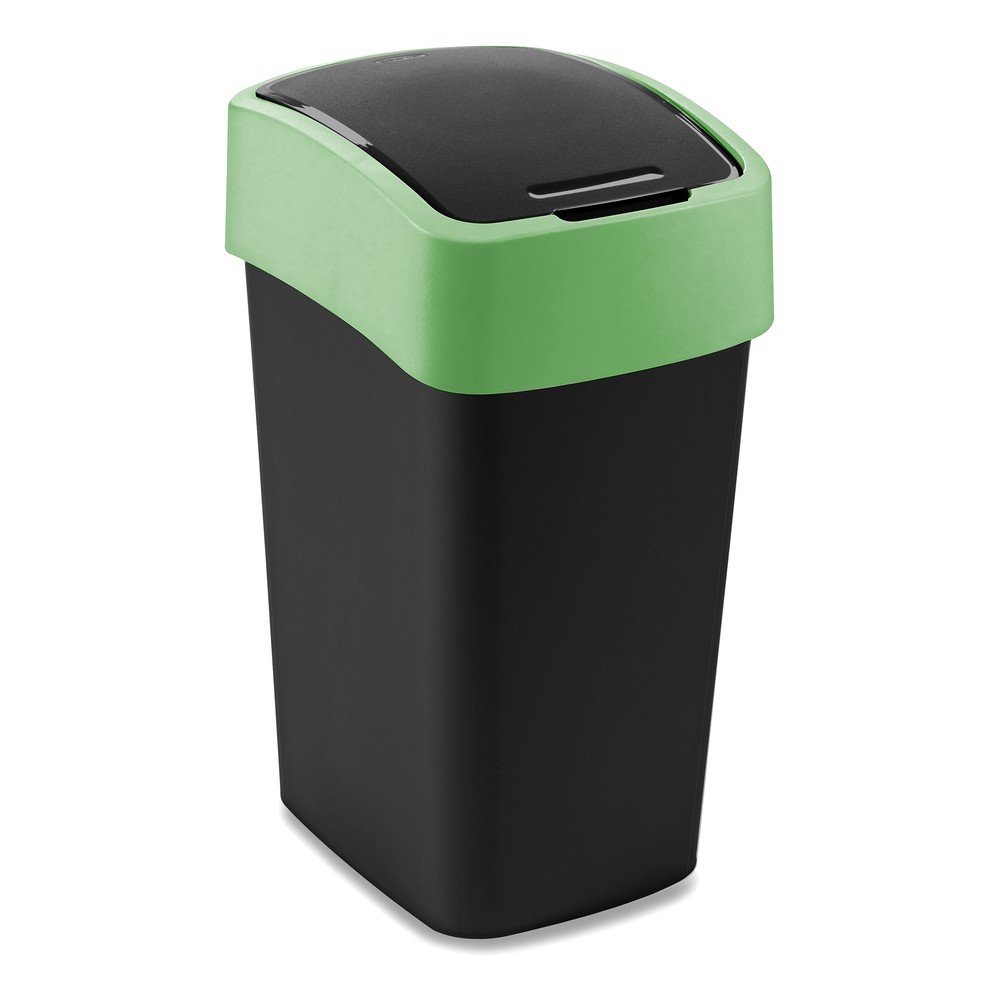 E-shop Zelený/čierny plastový odpadkový kôš na triedený odpad 25 l Flip Bin – Curver