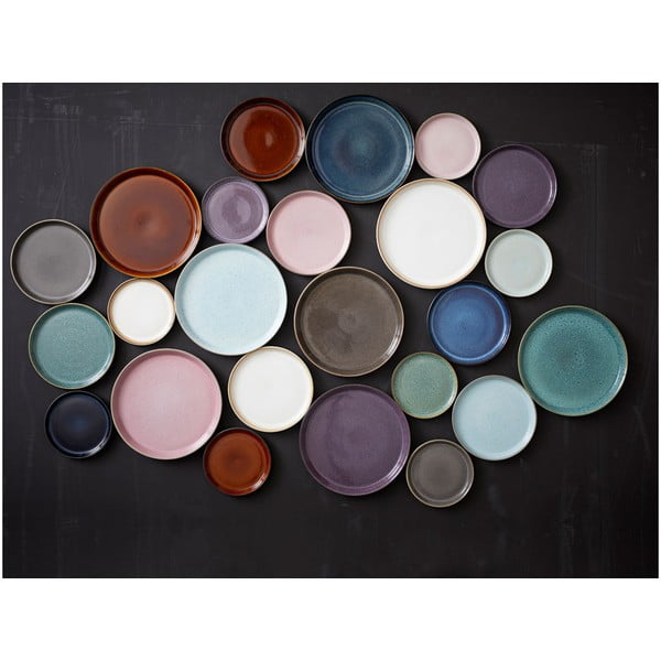 Čierny/modrý dezertný kameninový tanier ø 17 cm Gastro Dark Blue/Black – Bitz-image-1