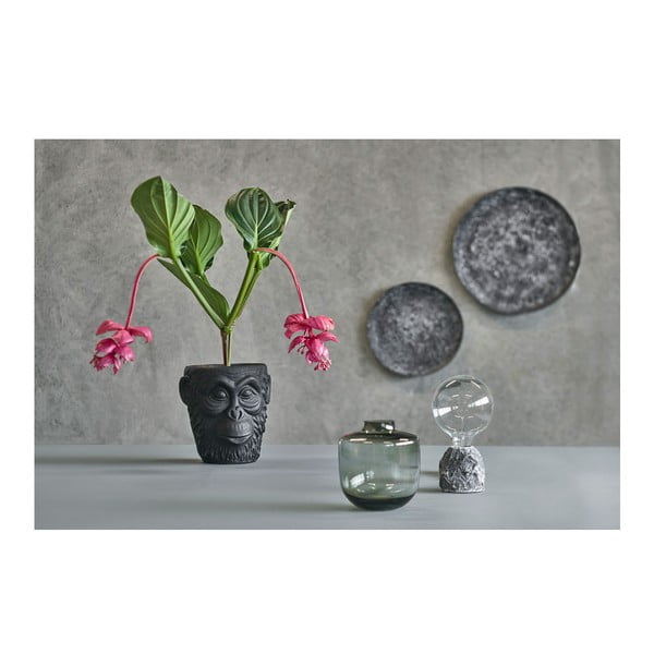 Čierny cementový kvetináč Villa Collection Calbe, výška 22 cm-image-4