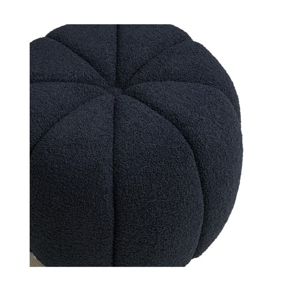 Tmavomodrý taburet z textílie buklé Paisley – House Nordic-image-3