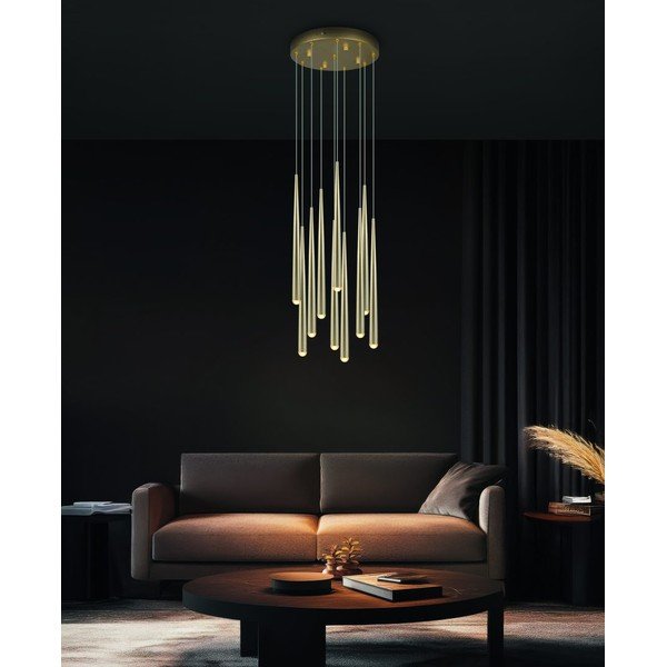 LED závesné svietidlo v zlatej farbe ø 30 cm Cala – Trio Select-image-1